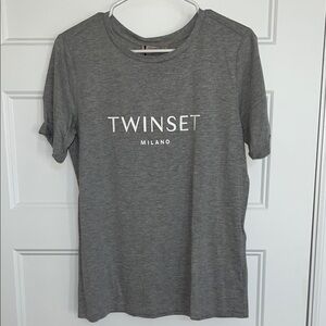 NWT SUPER CUTE Twin-Set ❤️ Heather Gray Tee